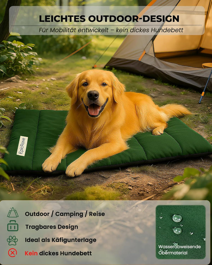 Hundedecke für unterwegs wasserdicht – rutschfeste Hundematte 110×68cm, waschbar Hundebett – Outdoor
