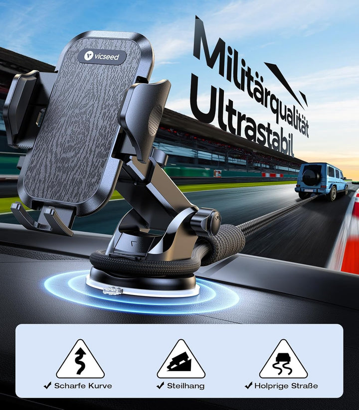 [𝙐𝙥𝙜𝙧𝙖𝙙𝙚 𝙎𝙖𝙪𝙜𝙠𝙧𝙖𝙛𝙩] VICSEED Handyhalterung Auto [Fällt Nie ab] 3 in 1 Kfz Handyhalter Saugnapf & Lüf