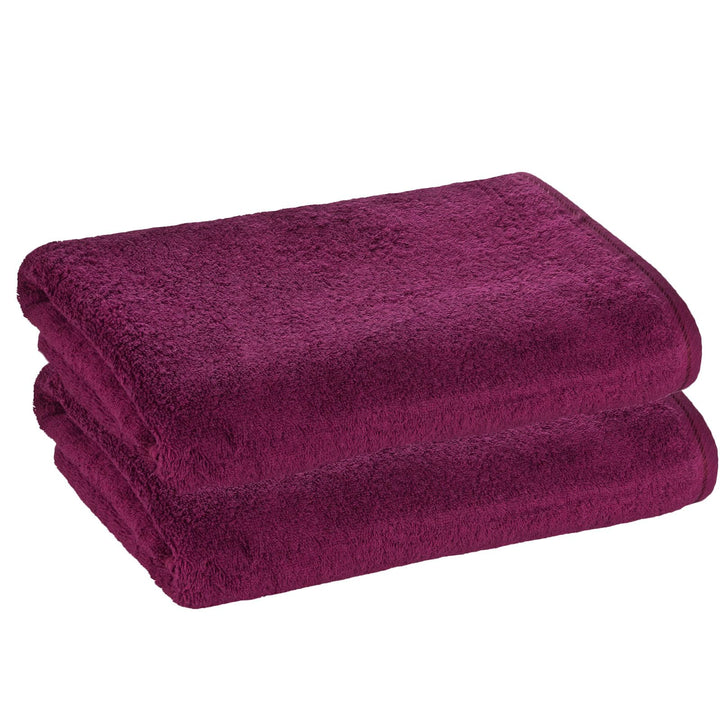PremiumShop321 2er Pack Duschtuch 70x140 Frottierserie Profi-Star 500g/m² Brombeere Brombeere Duscht