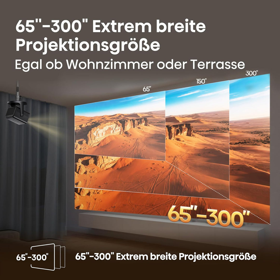 Hisense Laser Mini Projector C3, 65"-300" Projektionsgrösse, 4K,IMAX Enhanced,Optischer Zoom1.0-1.3: