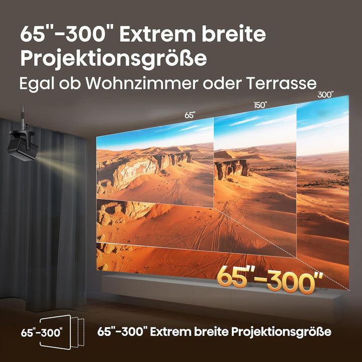 Hisense Laser Mini Projector C3, 65"-300" Projektionsgrösse, 4K,IMAX Enhanced,Optischer Zoom1.0-1.3: