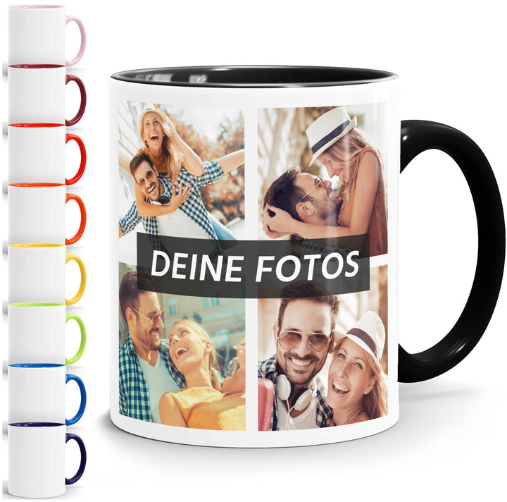 Tasse personalisiert Fotocollage Fototasse mit bis zu 5 Fotos persönliches Geschenk Kaffeetasse mit