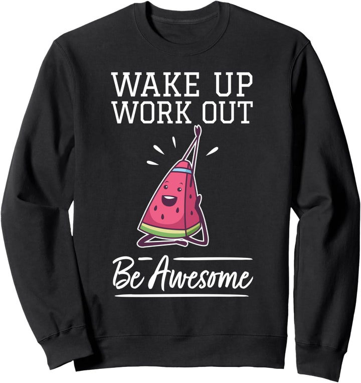 Top Heim-Workout Fitness Training Kardio Süsse Wasser-Melone Sweatshirt