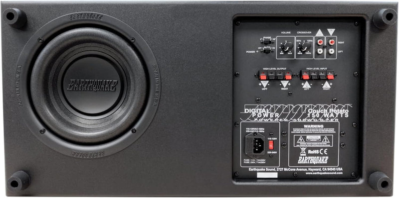 Earthquake Sound CP-8 Couch Potato Subwoofer, Slim, 8 Zoll, 300 W, Schwarz