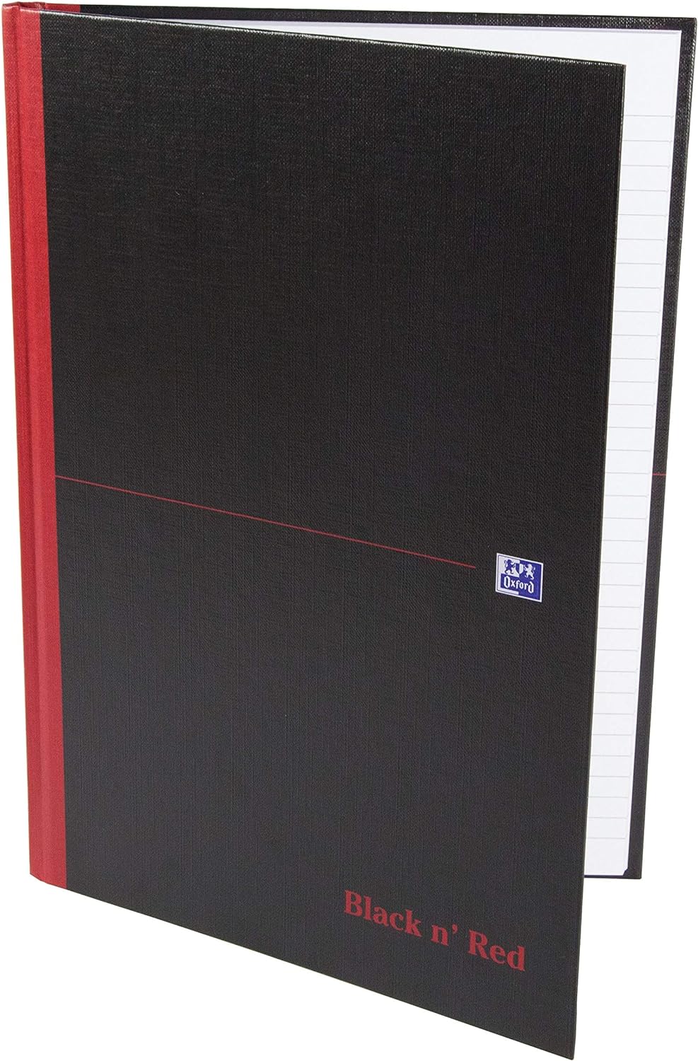Oxford 400047607 gebundenes Buch Black n Red 5er Pack A4 kariert mit Hardcover und Lesezeichenband 9