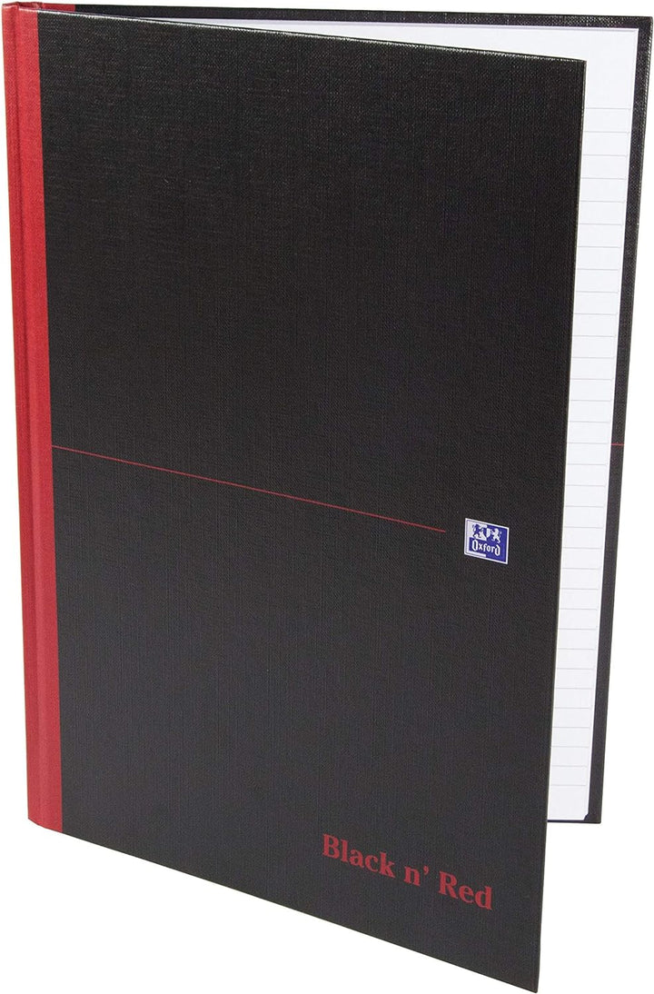 Oxford 400047607 gebundenes Buch Black n Red 5er Pack A4 kariert mit Hardcover und Lesezeichenband 9