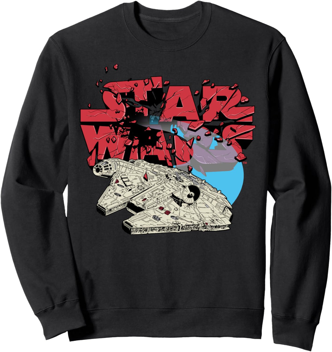 Star Wars Millennium Falcon Shattered Logo Sweatshirt