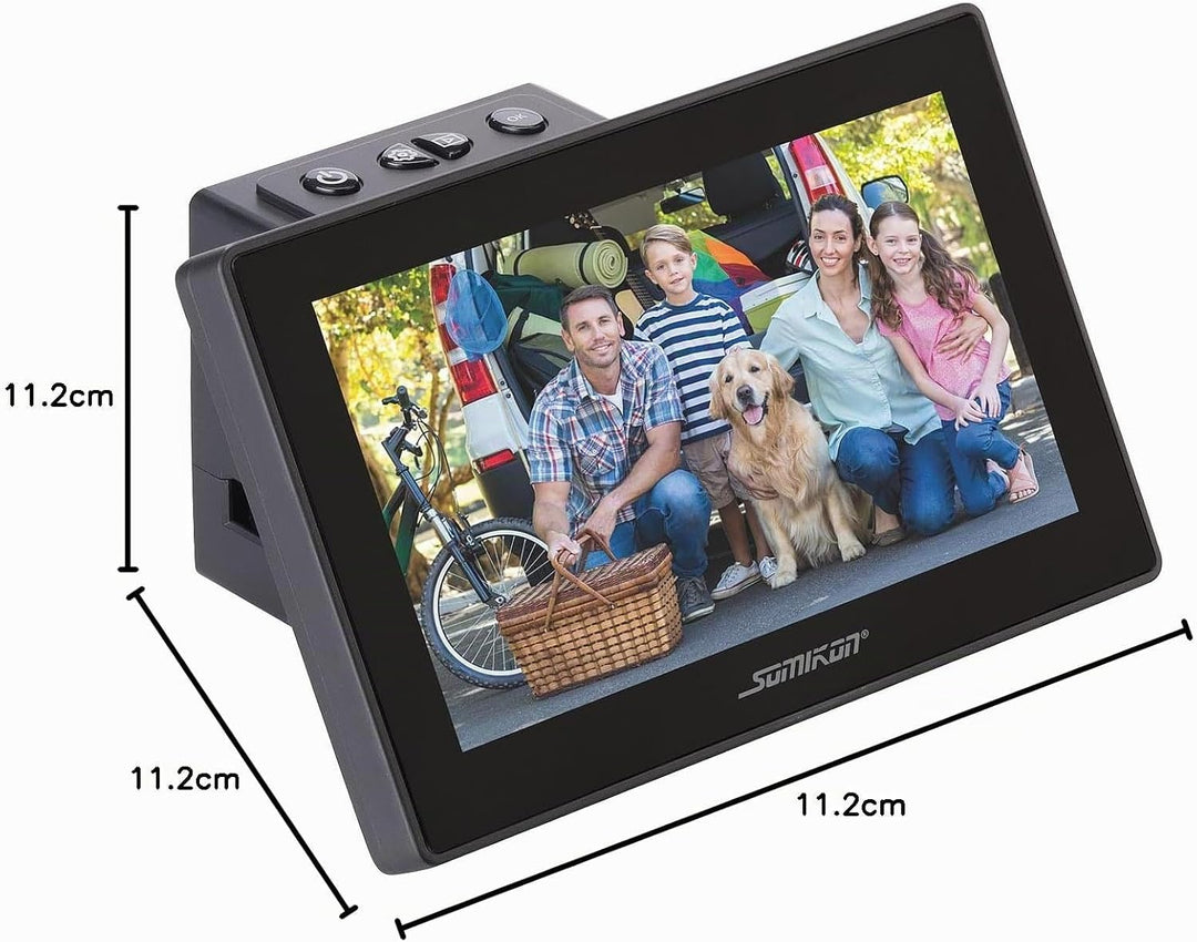 Somikon Negativ Scanner: Stand-Alone-Dia- &amp; Negativscanner, 17,8 cm/7"-IPS-Display, 25 MP, HDMI (Dia