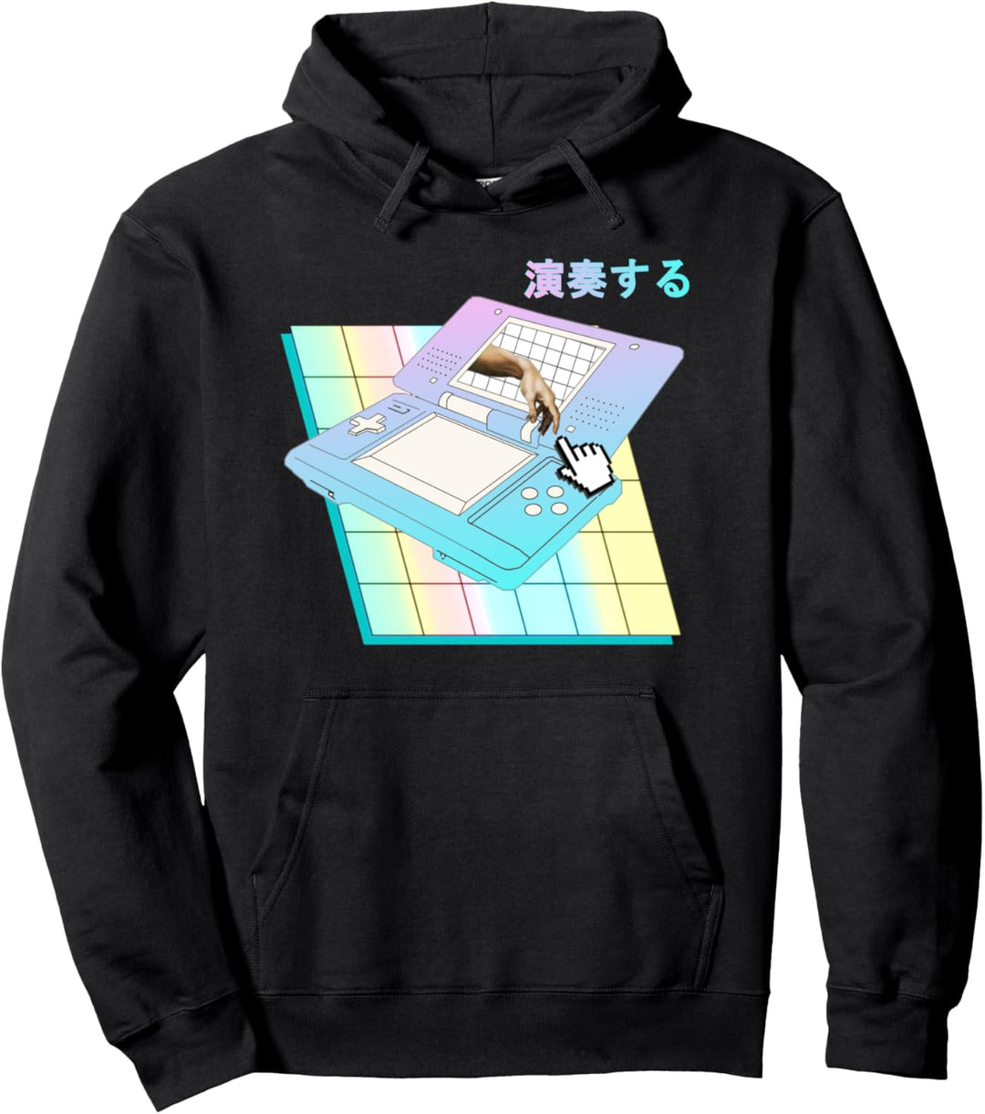"Play" Vaporwave Gamer Aesthetic | Geburt des Internet-Mems Pullover Hoodie