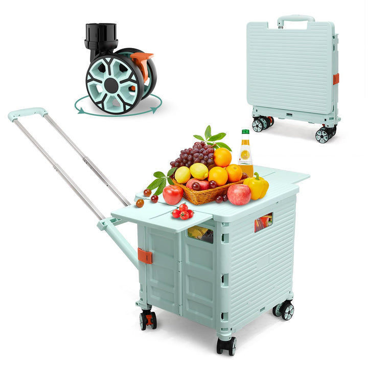 Zusammenklappbarer Mehrzweckwagen auf Rädern, arbeitssparender zusammenklappbarer Trolley mit magnet
