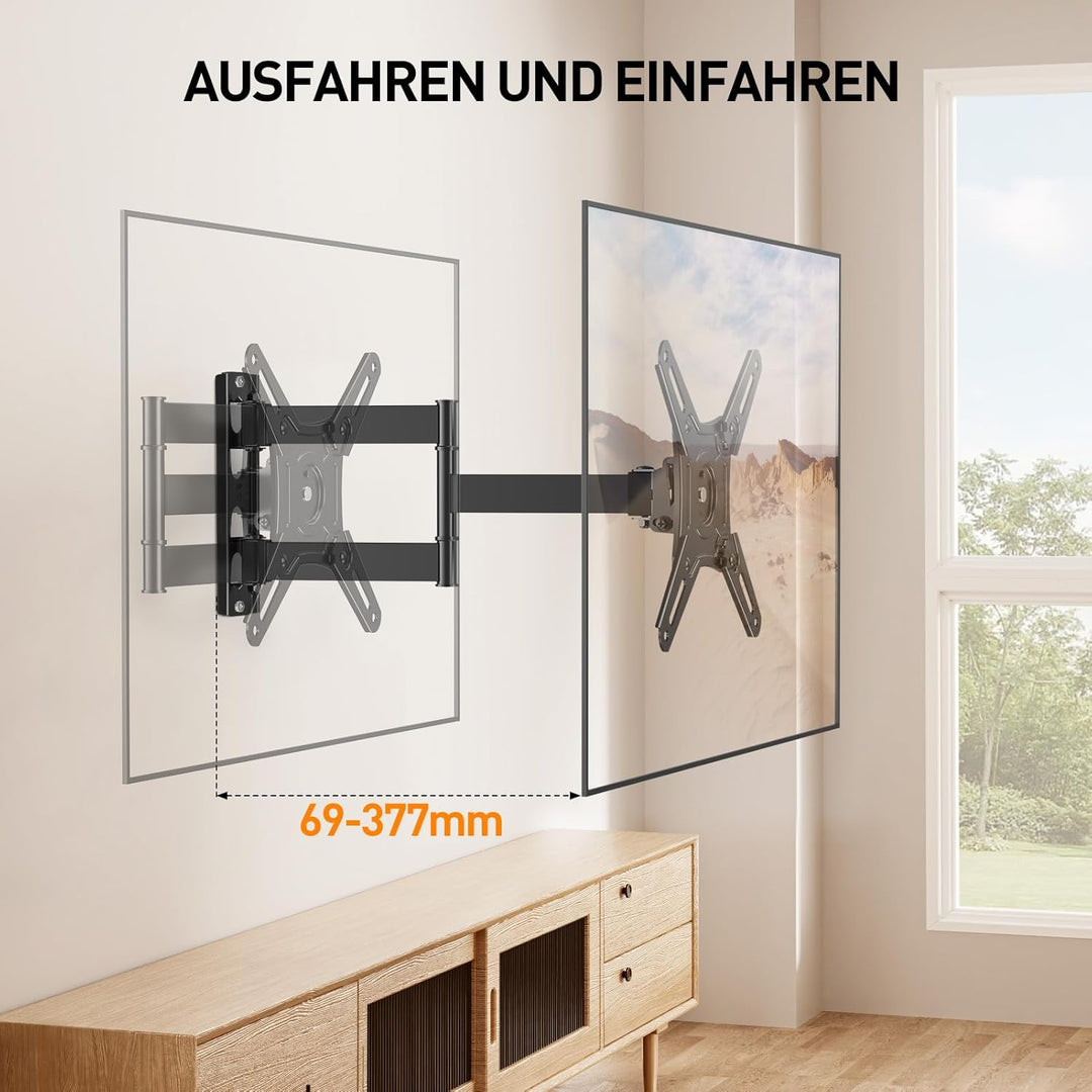 ELIVED TV Wandhalterung Schwenkbar Neigbar, Fernseher Wandhalterung Ausziehbar für die meisten 14-42