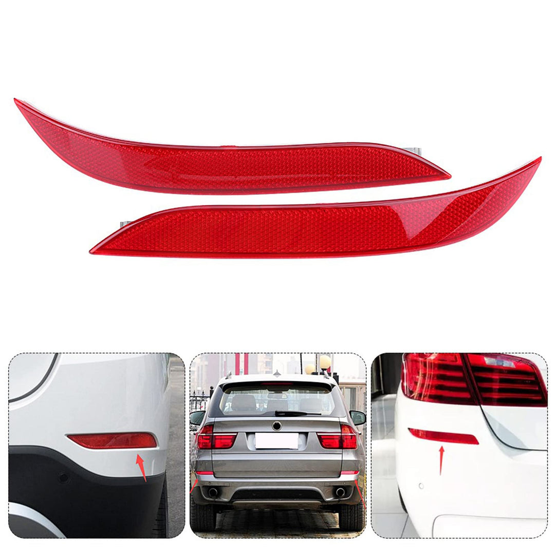 Heckstossstangen Reflektor, Fydun Links und Rechts Stossstange Reflektor Rückstrahler für 5er E60 20