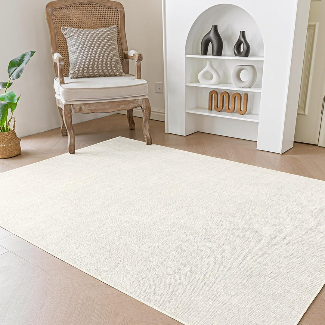 Evitany Moderne Graue Teppiche für Wohnzimmer, weiche Zottelteppiche, Teppiche für Schlafzimmer,Crea