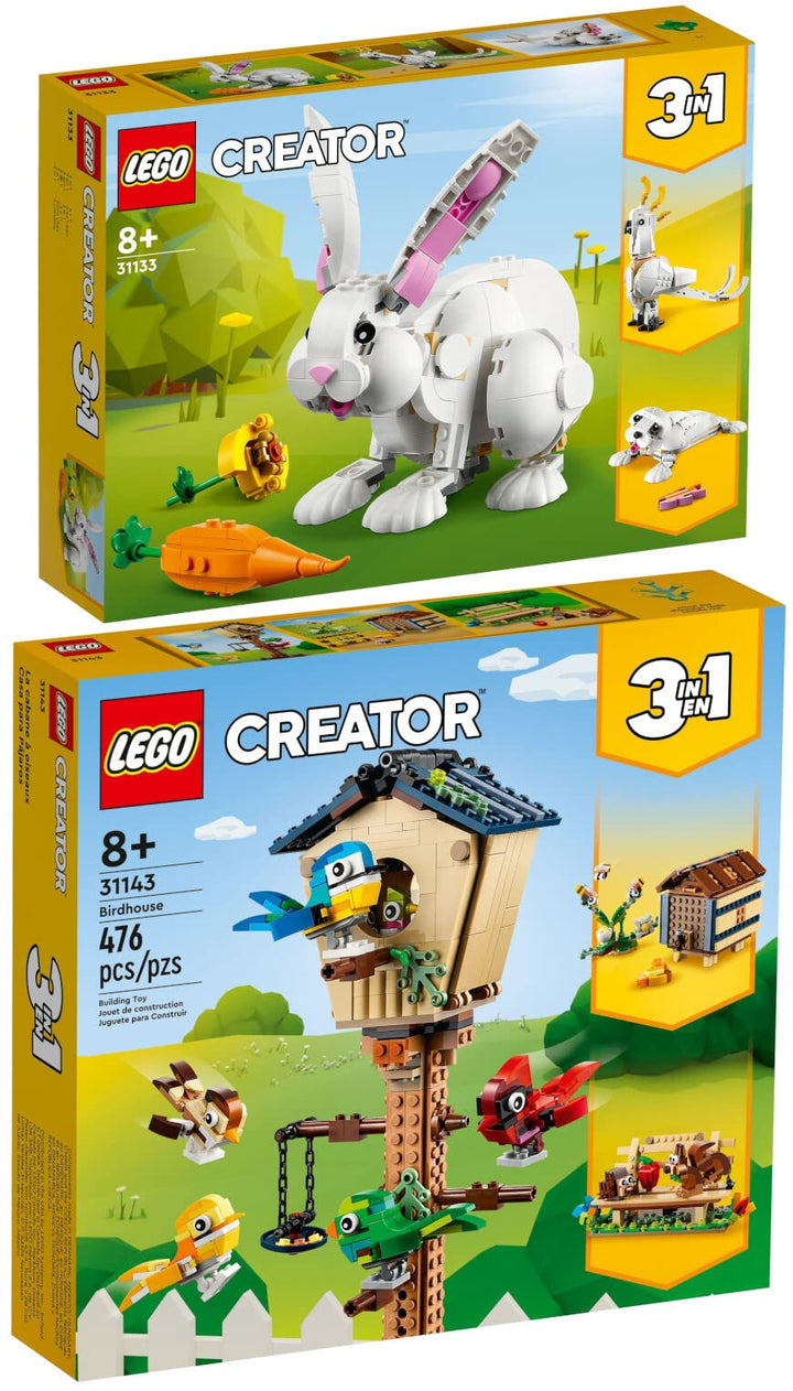 Lego Creator 2er Set: 31143 Vogelhäuschen & 31133 Weisser Hase