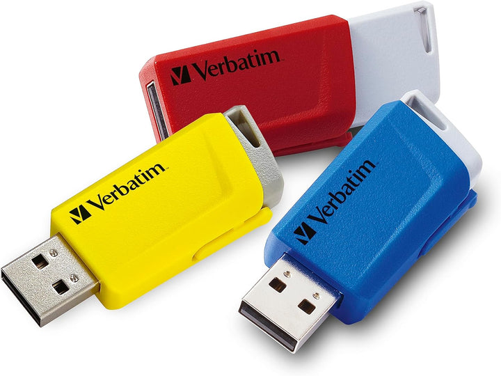 Verbatim Store 'n' Click USB-Stick 3x, USB 3.2 Gen 1, 16GB, Speicherstick mit Verriegelungsmechanism