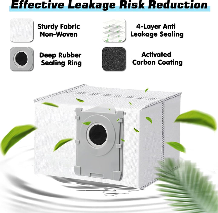 12 Stück Staubbeutel Kompatibel mit Ecovacs Deebot T90 Omni, T90 Pro Omni, X11 Pro Omni, X11 Pro Omn