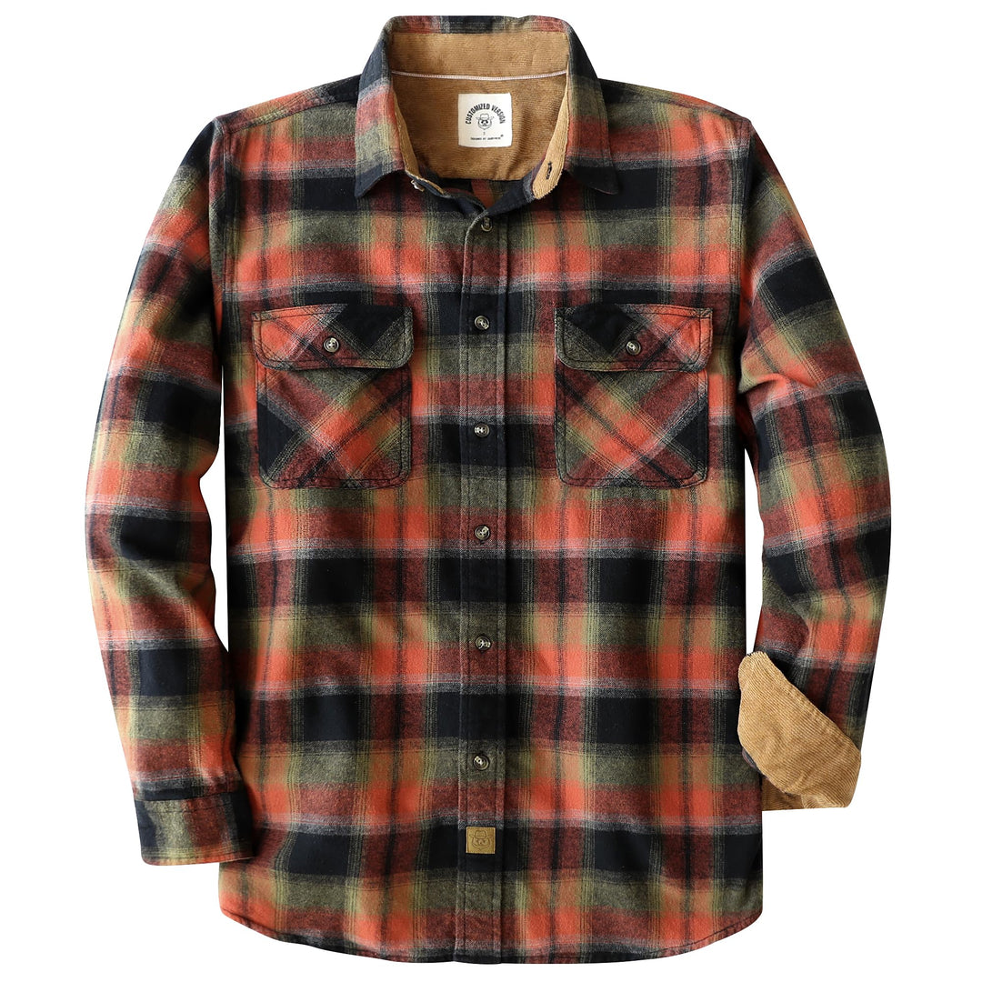 Dubinik® Flanellhemd Herren Button Down Kariert Baumwollhemd Freizeithemd Hemd Herren Langarm mit Zw