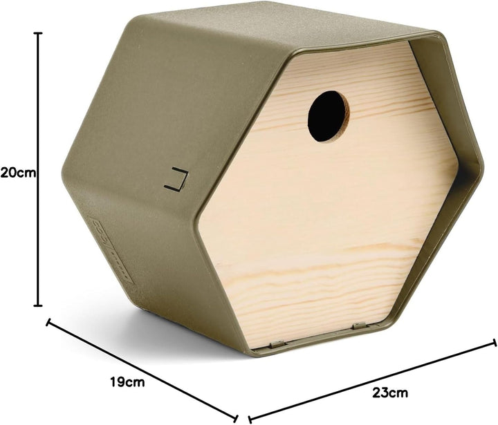 Capi Europe - Vogelhaus rund Hive - 19x23x20 - Grün - CAPI Biodiversity Hive - AHBIG001 Grün Hive -