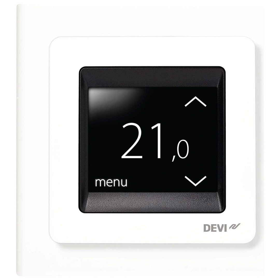 Devi UP-Uhrenthermostat devireg Touch m.Rahm 16A 230V Uhrenthermostat 5703466215135 Reinweiss, Reinw