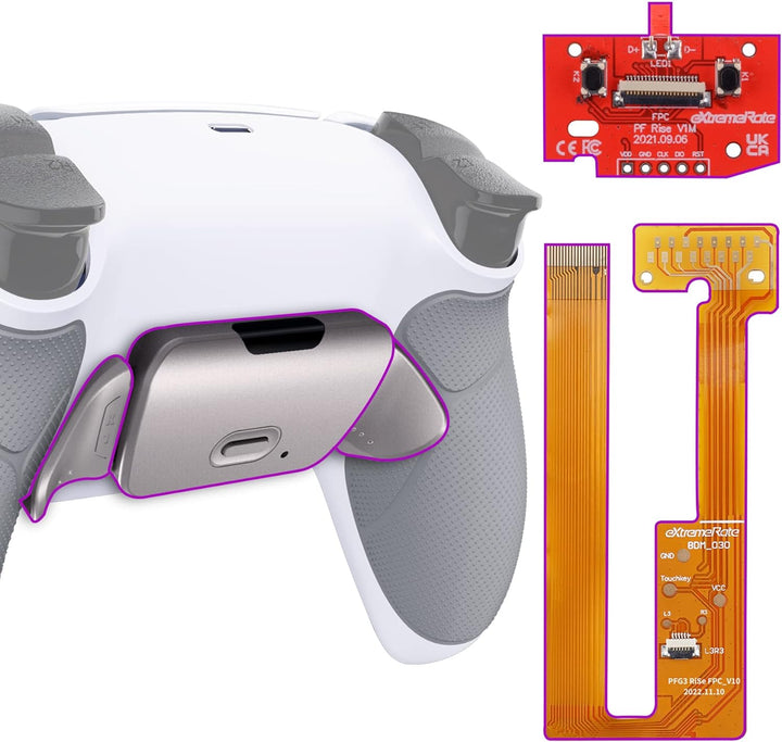 eXtremeRate Programmierbares Rise (RMB) Remap Kit für ps5 Controller BDM-030/040, Real Metal Buttons
