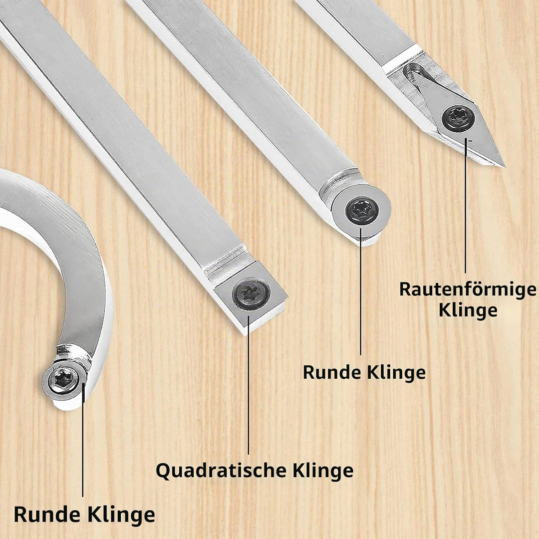 Hartmetall Wendeschneidplatten Set für Drehmeissel, Yasorn 8 Stück Hartmetall Einsatzschneider für H