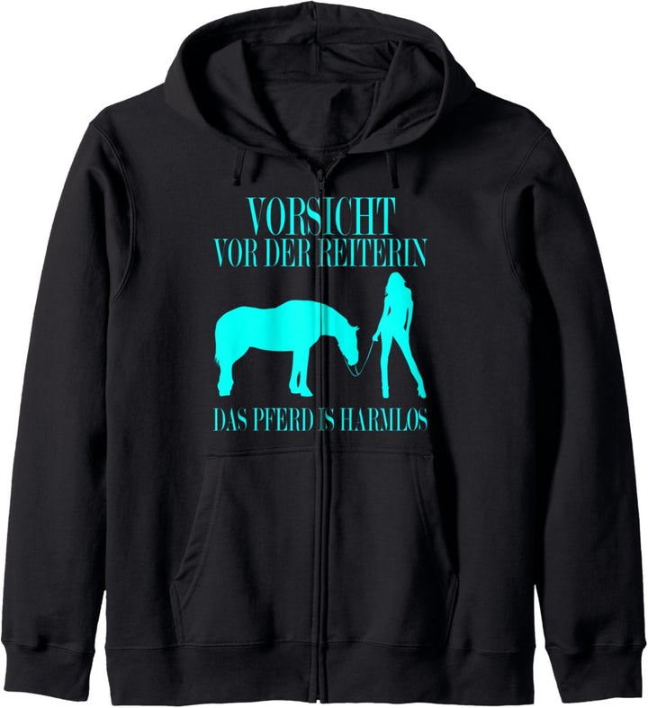 Zum Reiten Geboren Pferde Mädchen Reiterin Pferd T-Shirt Kapuzenjacke