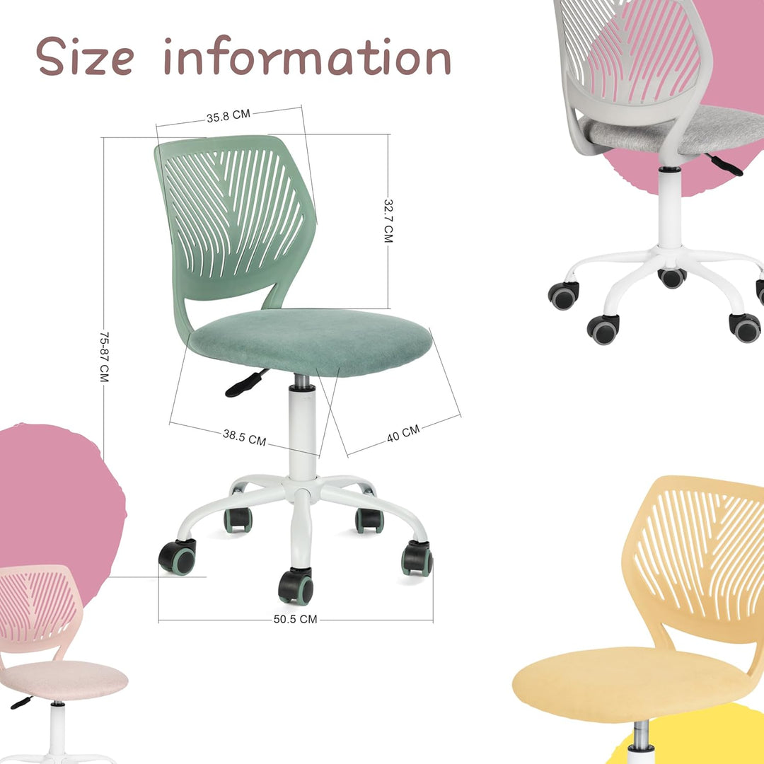 FurnitureR Moderne Einstellbare Design Computer Sitz Schreibtisch Drehbare Armlose Kinder Lernraum H