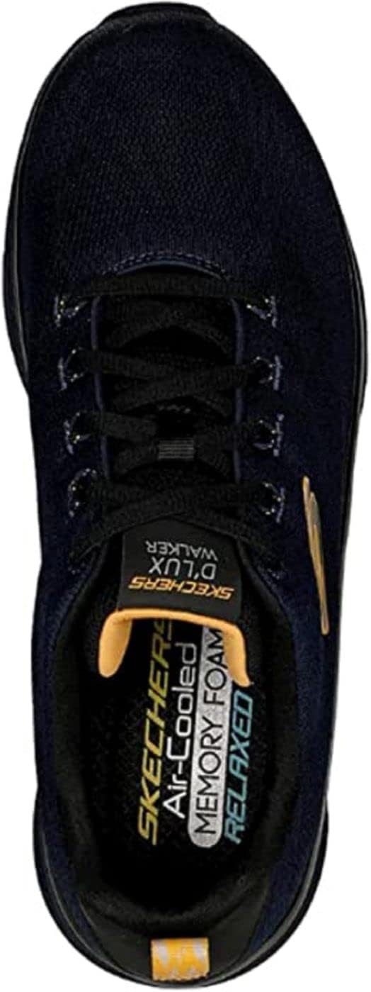 Skechers Herren D'lux Walker - Get Oasissneakers 42 EU Navy Engineered Mesh Yellow Trim, 42 EU Navy