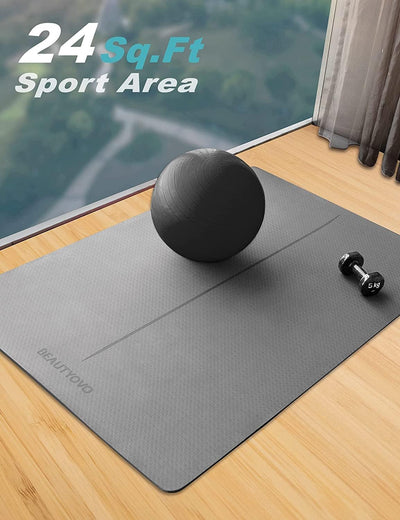 Yogamatte Rutschfest XXL, 183 x 122cm Grosse Yoga Matte, 8mm Extradick Sportmatte Fitnessmatte Rutsc