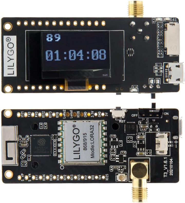 LILYGO TTGO Lora 868Mhz OLED 0.96 Zoll SD Karte ESP32 Entwicklungsboard Paxcounter Modul SMA Meterin
