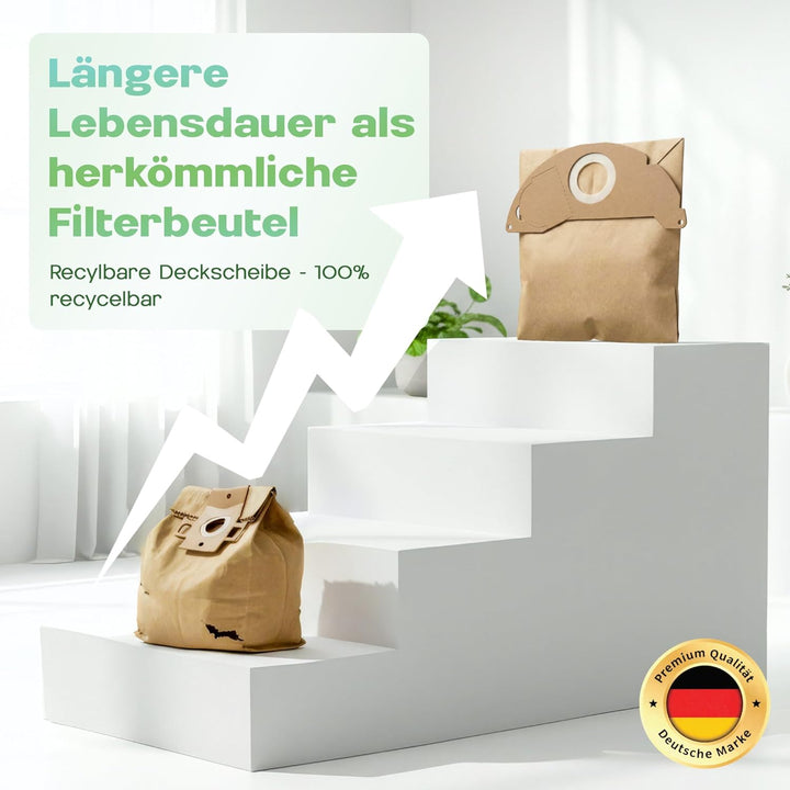 20 Staubsaugerbeutel passend für Kärcher Staubbeutel KFI 222, 6.904-322.0, Serie Kärcher WD2, MV2, A