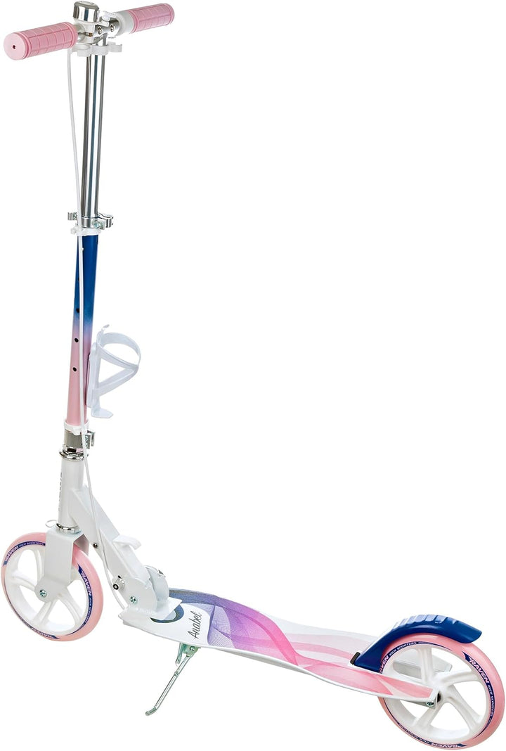 Raven Scooter, Roller, Tretroller, Kinderroller, 200mm mit Handbremse Anabel Navy/Pink, Anabel Navy/