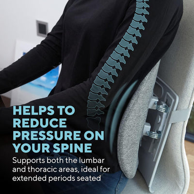HoMedics Rückenstützkissen Lordosenstütze mit wohltuender Wärmefunktion für Bürostuhl, Auto - Ergono