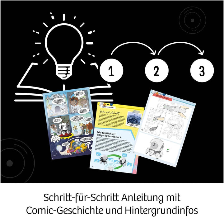 Kosmos 617424 Bitsy - Dein cleverer Robo-Freund, Roboter für Kinder, Steuere Bitsy mit Sound-Klicker