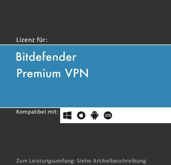 Lizenz für Bitdefender Premium VPN I unbegr. VPN | 2025 | 5 o. 10 Geräte | 1-3 Jahr(e) | originale V