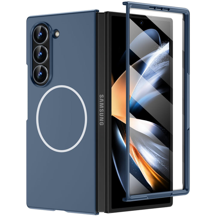 für Samsung Galaxy Z Fold 7 Hülle [Kompatibel mit MagSafe] mit Displayschutzfolie, Hart PC Ultra Dün