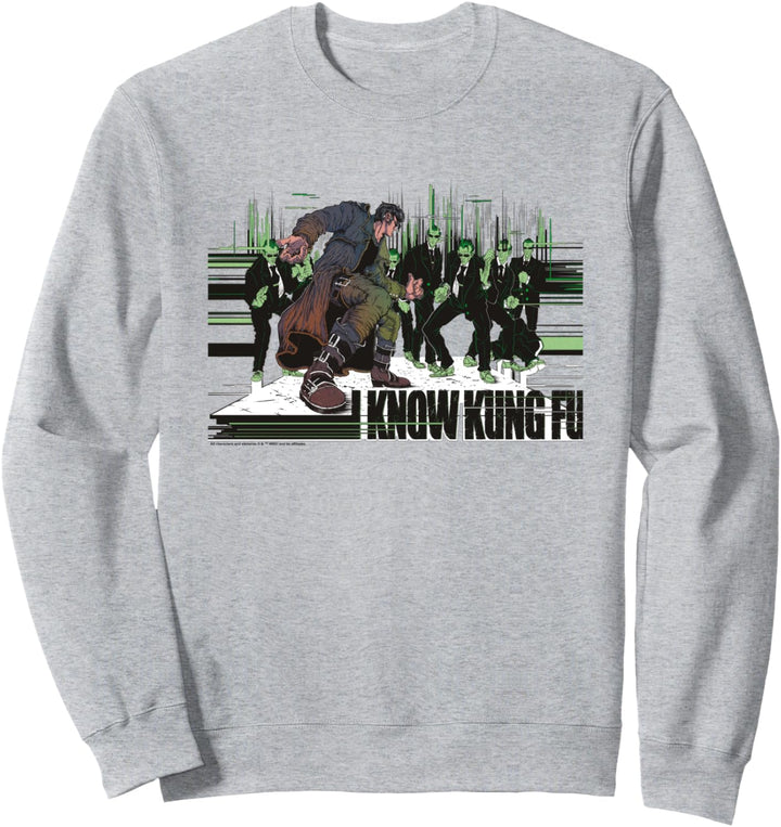 WB 100: The Matrix Neo And Agent Smith I Know Kung Fu Sweatshirt