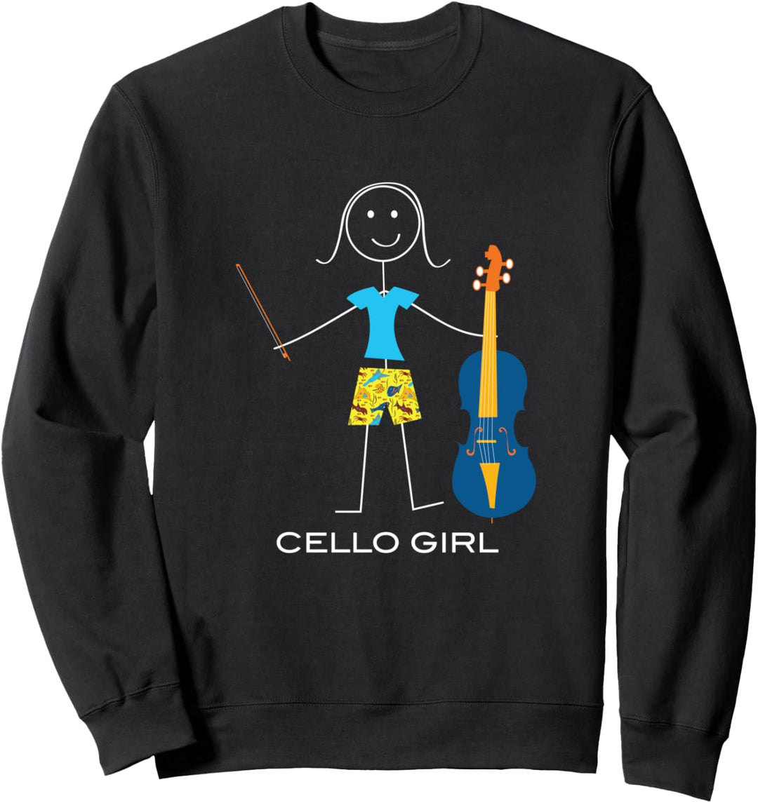 Lustige Frauen Cello, Mädchen Musiker Geschenke Sweatshirt