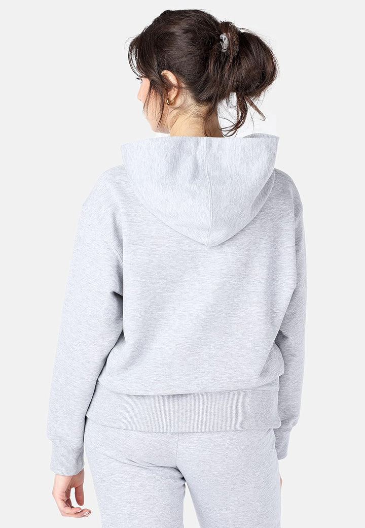 Bellivalini Kapuzenpullover lang Damen Hoodie Sportanzug Oberteil Jogging Pullover BLV210 XS Melange