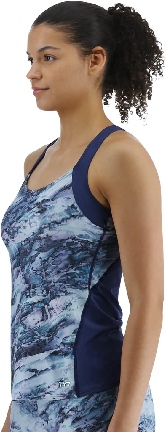 TYR Damen Solids Lola Tanktop Oberteil S Blau/Multi, S Blau/Multi