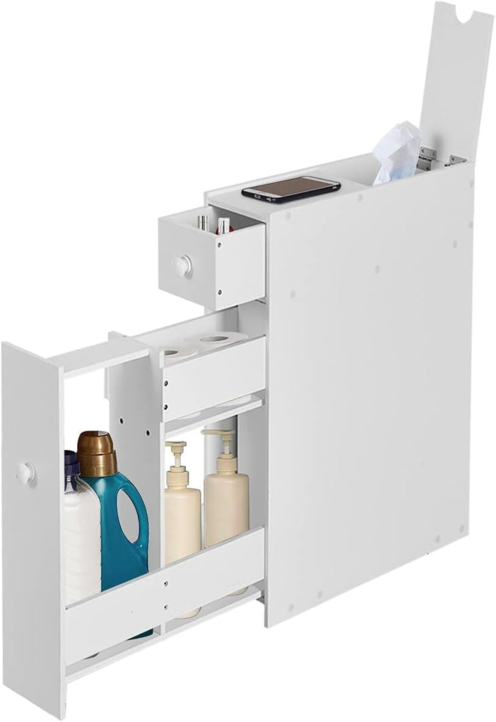 GIANTEX Nischenschrank Nischenregal, Badezimmerschrank Schubladenschrank mit 2 Schubladen, Seitensch