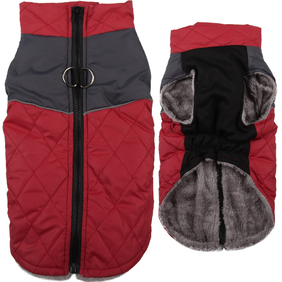 JoyDaog Warmer Fleece-Hundemantel für kleine Hunde, D-Ringe, wasserdichte Welpenjacke für den kalten