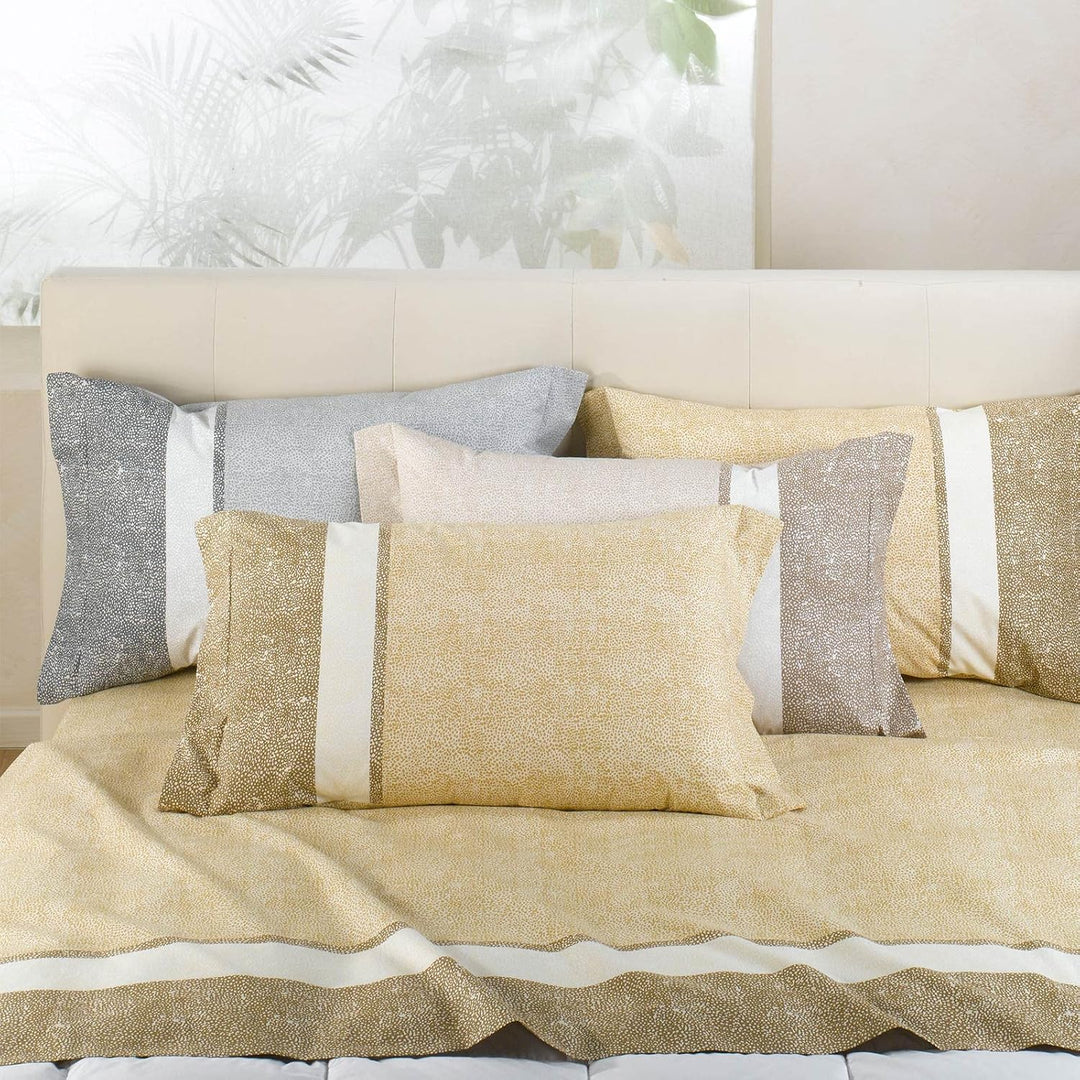Caleffi Bettwäsche-Set für Doppelbett (Laken 180 x 200 cm, Bettbezug 245 x 280 cm) 180 X 200 cm Natu