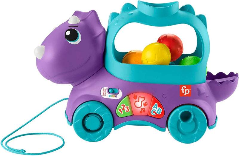 Fisher-Price Dinosaurier Schleppspielzeug mit Kugeln, Lichtern und Geräuschen, für Babys + 1 Jahr (M