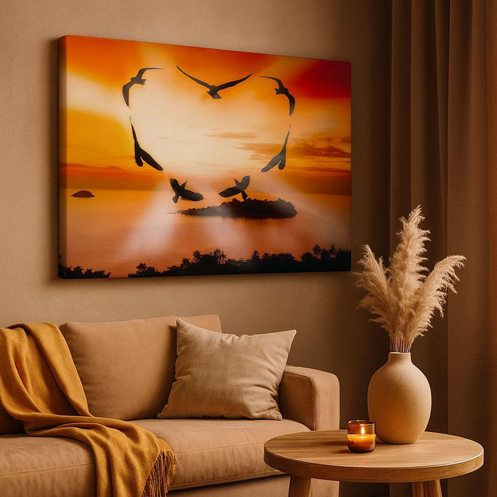 Bilder auf Leinwand Natur Landschaft Insel Meer Leinwandbild 70x50cm Wandbilder Dekoration Wohnzimme