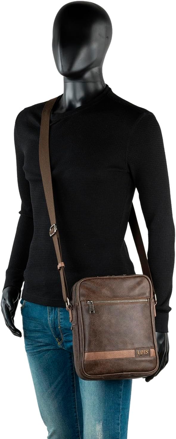 Lois - Umhängetasche Herren Klein mit verstellbarem riemen - Herren Umhängetasche Klein hergestellt