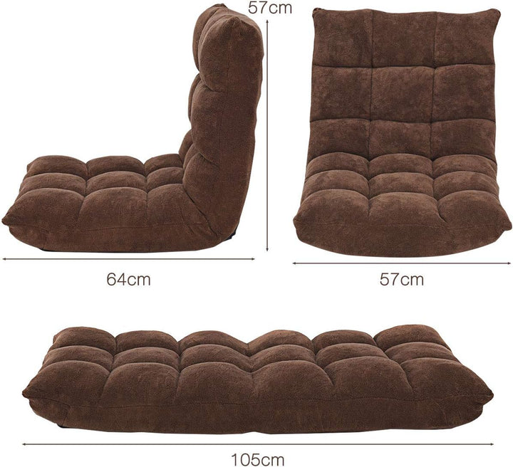 GOPLUS Bodenstuhl, Bodensofa mit Rückenlehne, Bodensessel mit Schlaffunktion, Floor Chair, Lazy Sofa