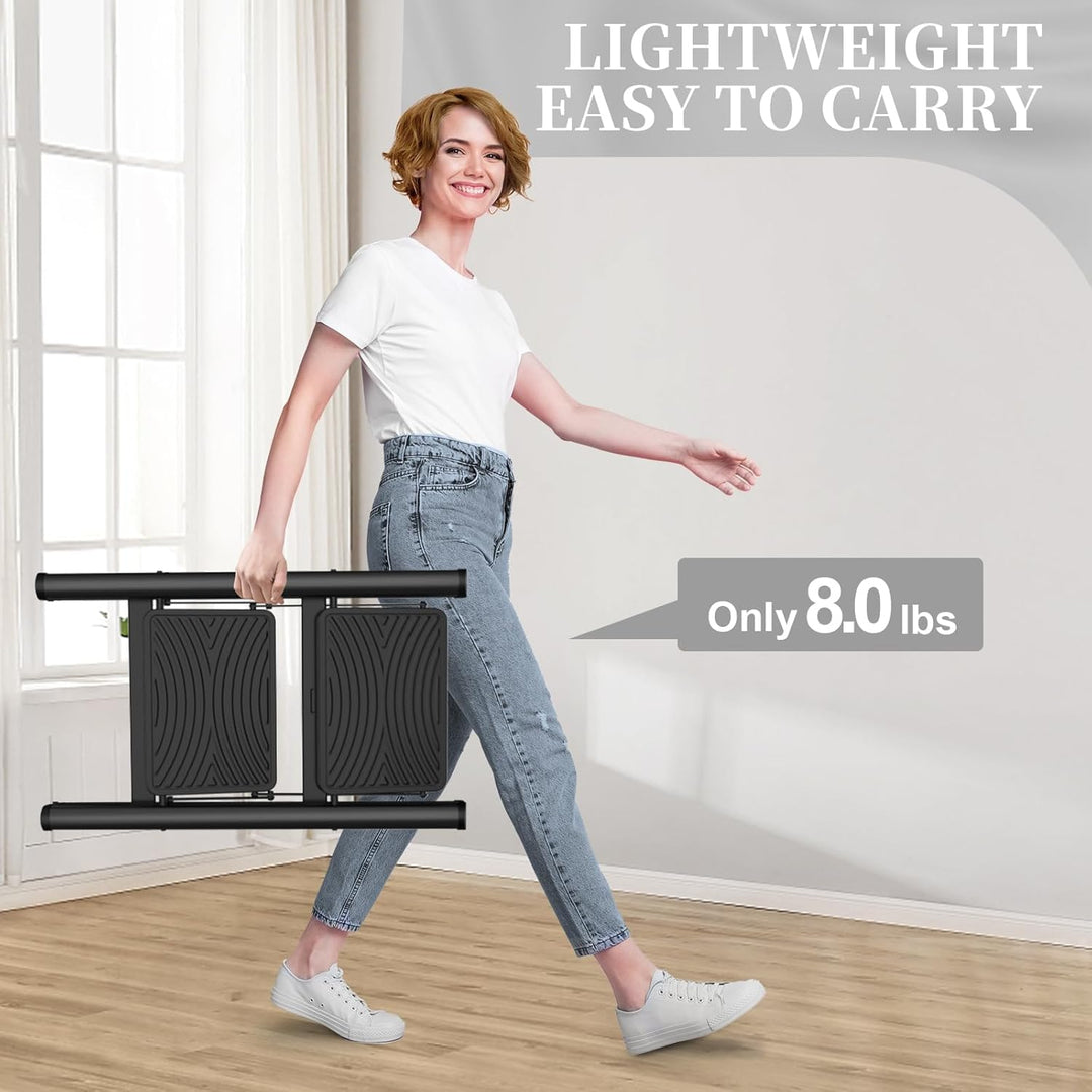 HBTower Trittleiter 2 Stufen Klappbar, Leiter mit breitem Anti-Rutsch-Pedal, Tritthocker mit 150kg K