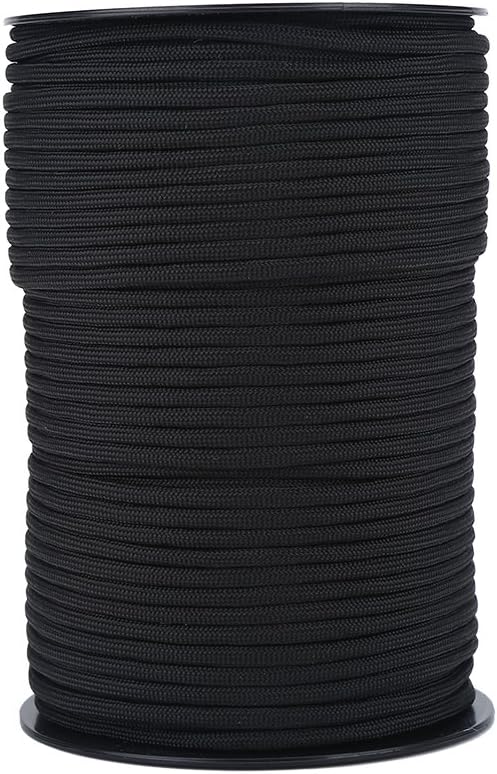 Fallschirmschnur 550 Paracord 9-Strang Überlebensseil im Freien, 100m Standard, Reflektierend, Schwa