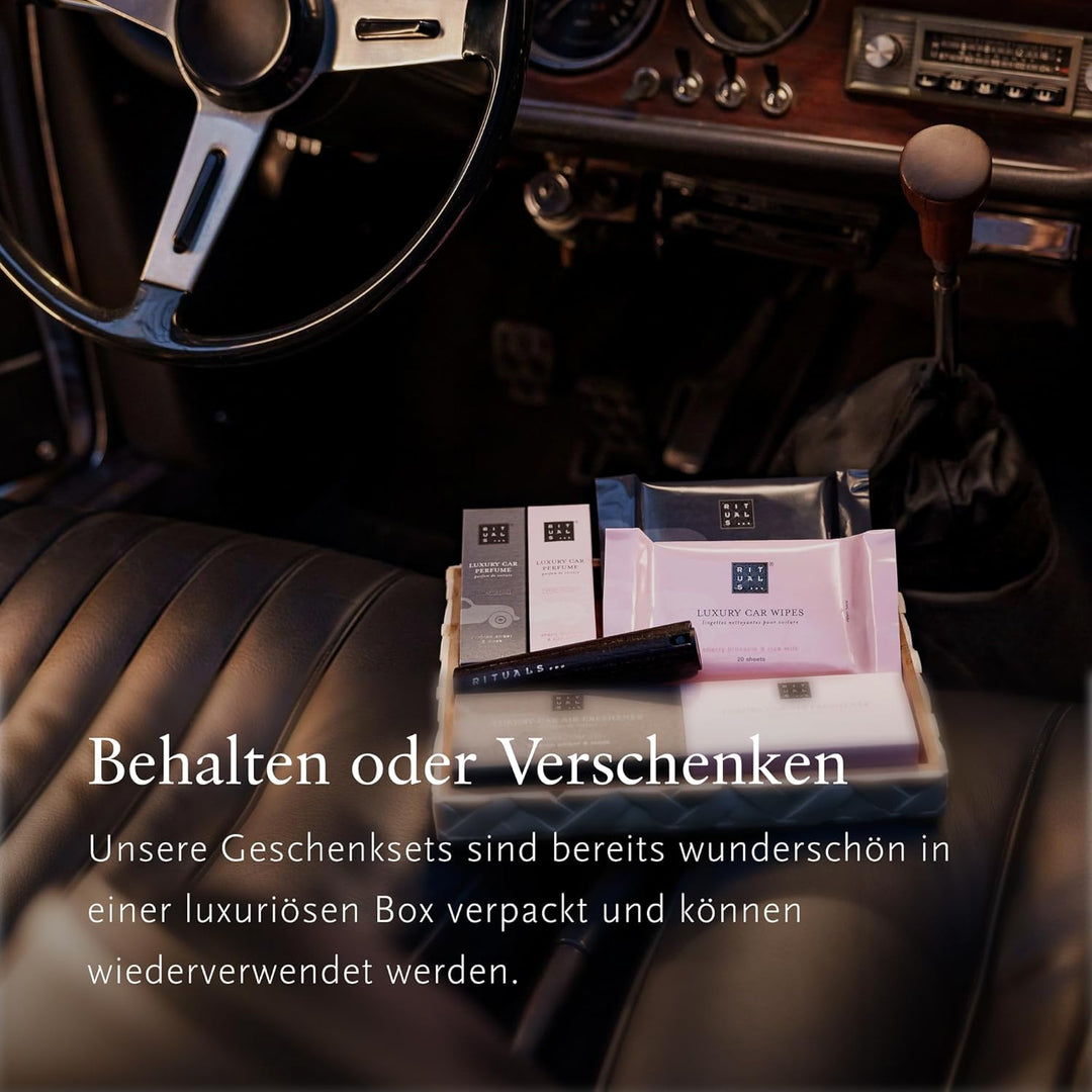 RITUALS The Ritual of Homme Autoparfum Geschenkset – Enthält ein Autoparfum, eine Packung Autotücher